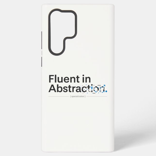 Fluent in Abstraction Minimalist Tech Case (Back)