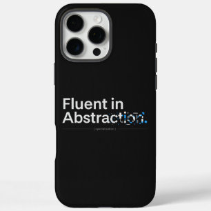 Fluent in Abstraction Tech Dark Mode Design iPhone 16 Pro Max Case