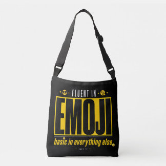 Fluent in Emoji Funny Emoji Crossbody Bag