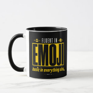 Fluent in Emoji Mug Funny Emoji Coffee Cup