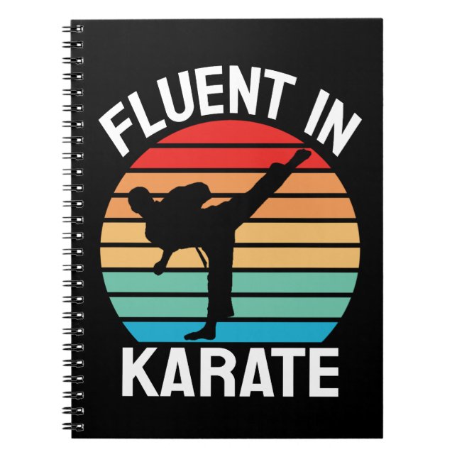Fluent in Karate Funny Karate Notebook (Front)