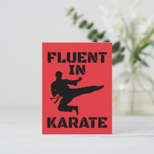 Fluent in Karate Funny Karate T-Shirt Postcard