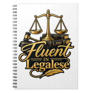 Fluent in Legalese Funny Lawye Hard plastic coaste Notebook