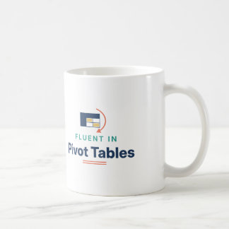 Fluent in Pivot Tables Funny Spreadsheet Office Coffee Mug