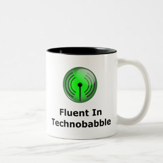 Fluent In Technobabble Two-Tone Coffee Mug