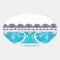 Fluer De Lis Blue Swirl Design