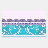 Fluer De Lis Blue Swirl Design