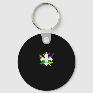 Fluer De Lis Flower Of The Lily Mardi Gras Sweat S Key Ring