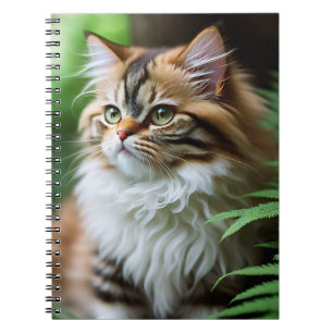"Fluff and Cuddles: The Chubby Persian Cat" Notebook