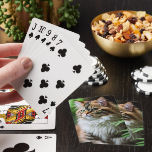 "Fluff and Cuddles: The Chubby Persian Cat" Playing Cards