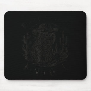 Fluff Around Find Out Angry Cat Cowboy Critter Mouse Pad