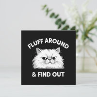 Fluff Around Funny Sarcastic Cat Lady Quote Humour