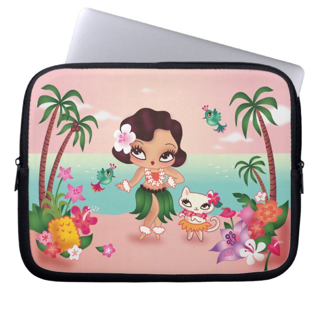 Fluff Hula Lulu Laptop Sleeve (Front)