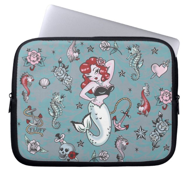 Fluff Molly Mermaid Laptop Bag (Front)