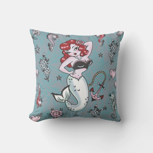 Fluff Molly Mermaid Pillow (Front)