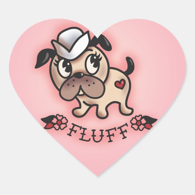 Fluff Monty the Sailor Dog Sticker (Front)