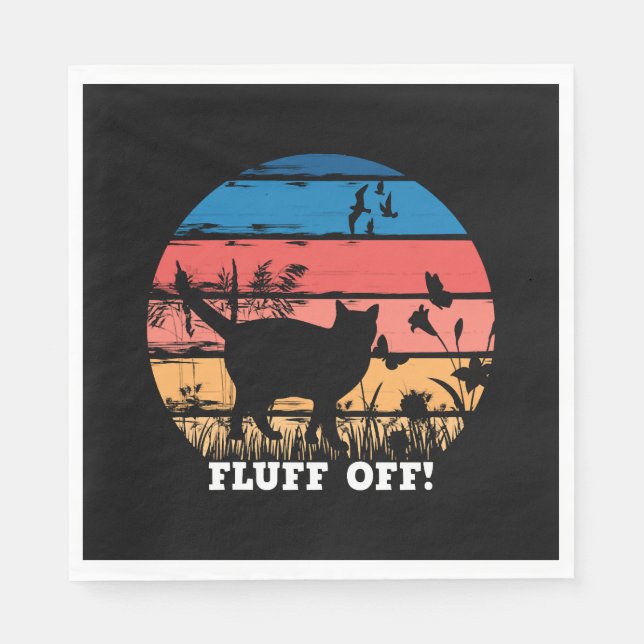 Fluff off cat napkin (Front)