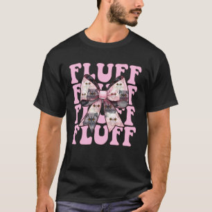 Fluff Persian Cat Girl Cat Mum Pink Coquette Bow T-Shirt