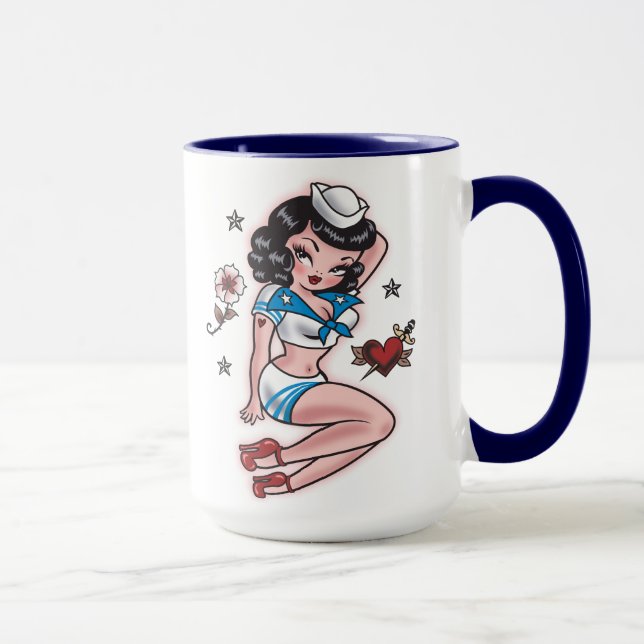Fluff Suzy Sailor Pinup Mug (Right)