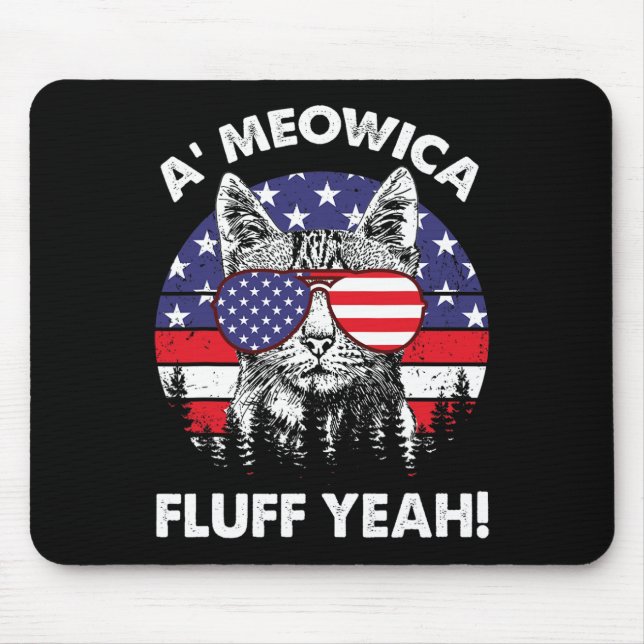 Fluff Yeah Patriotic American 4th Of July G  Mouse Pad (Front)