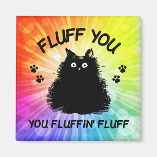Fluff You You Fluffin Fluff Kitty Cat Magnet