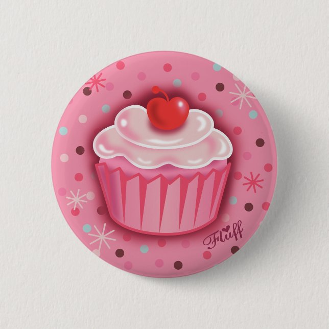 FluffCakes Button Pink (Front)