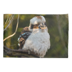 Fluffed up laughing kookaburra pillowcase