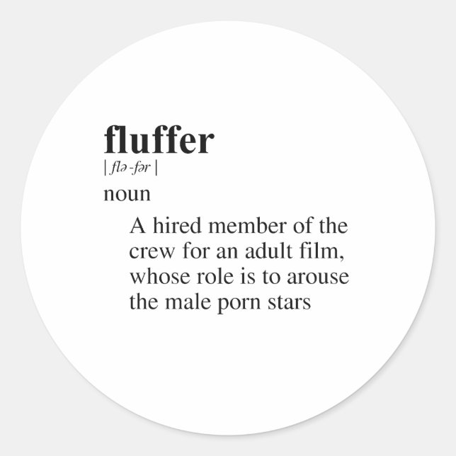 FLUFFER CLASSIC ROUND STICKER (Front)