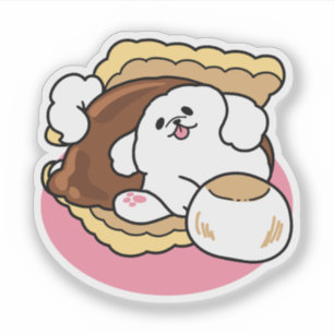 Fluffier Than a S’more – Cute Dog and Dessert Pun 