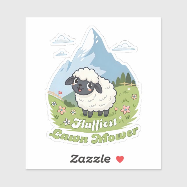 Fluffiest Lawn Mower – Adorable Blacknose Sheep (Sheet)