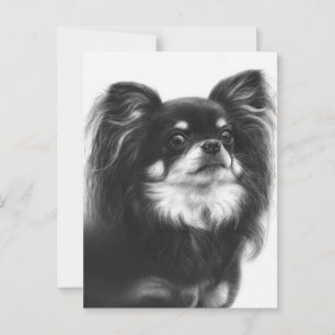 Fluffy and Proud - Hand Painted Chihuahua Postcard