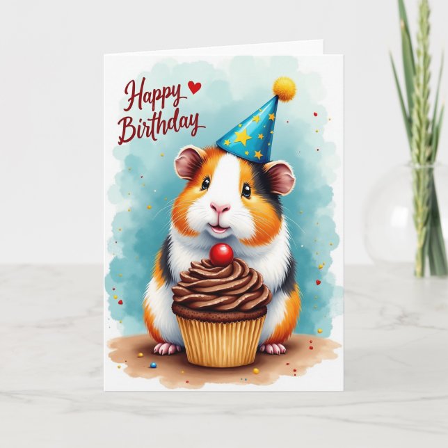 Fluffy Animal Celebration Card (Front)
