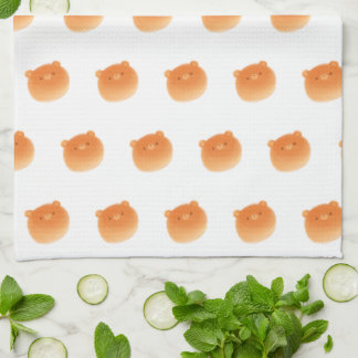 Fluffy Bear Bread Roll Bakery Cute Kawaii Animal Tea Towel