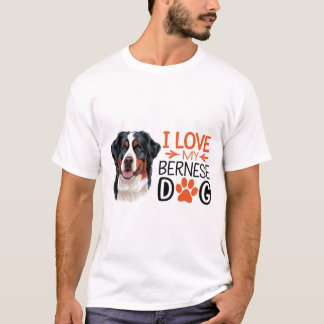 Fluffy Bernese Mountain Dog T-Shirt