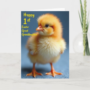 Fluffy Bird First Easter Card
