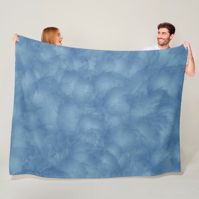 Fluffy Blue Fleece Blanket (In Situ)