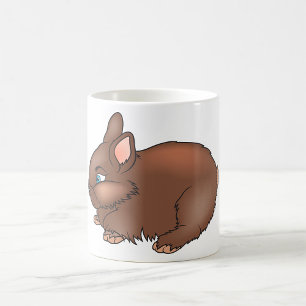 Fluffy Brown Bunny Rabbit Adorable Animal Coffee Mug