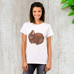 Fluffy Brown Bunny Rabbit Adorable Animal T-Shirt