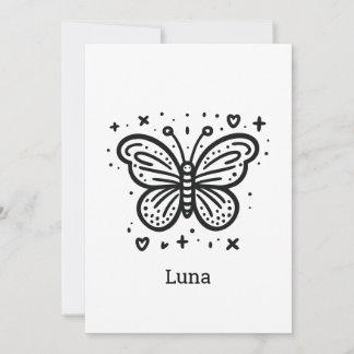 Fluffy Buffalo Baby - Kawaii Farm Animal Invitation