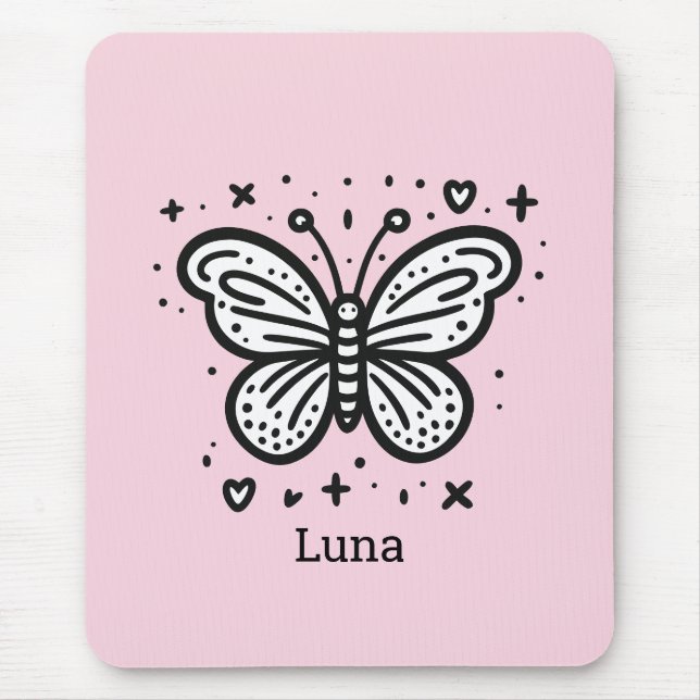 Fluffy Buffalo Baby - Kawaii Farm Animal Mouse Pad (Front)