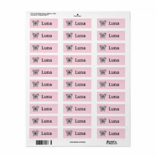 Fluffy Buffalo Baby - Kawaii Farm Animal Return Address Label
