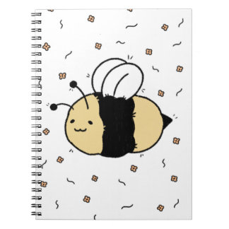 Fluffy bumble bee notebook