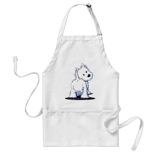 Fluffy Butt Westie Standard Apron (Front)