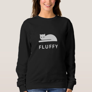 Fluffy Cat T-Shirt Cute Funny Kitty Design Sweatshirt