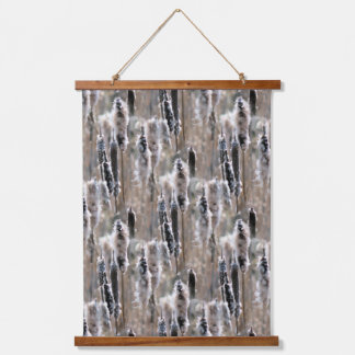 Fluffy Cattails Nature Pattern  Hanging Tapestry