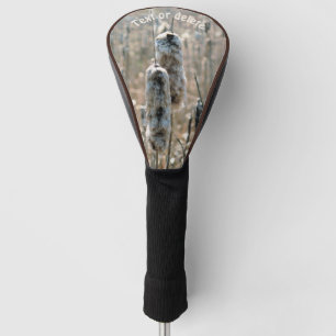 Fluffy Cattails Nature Personalised  Golf Head Cover