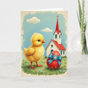 Fluffy Chick Springtime Celebration Card
