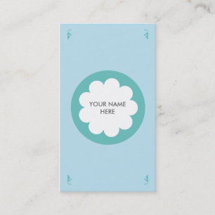 FLUFFY CLOUD BUSINESS CARD BLUE