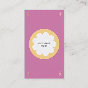 FLUFFY CLOUD BUSINESS CARD PINK