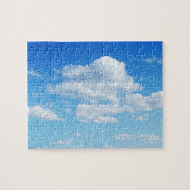 Fluffy Clouds and Blue Sky Jigsaw Puzzle (Horizontal)